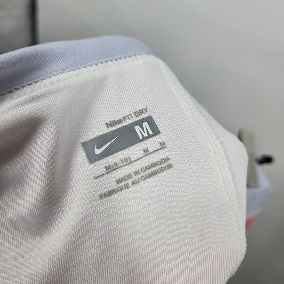 NIKE Dri-Fit Tennis Skort Peach Grey Tag M 350957 Cute Side Slit Split Golf - Picture 7 of 7